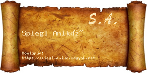 Spiegl Anikó névjegykártya